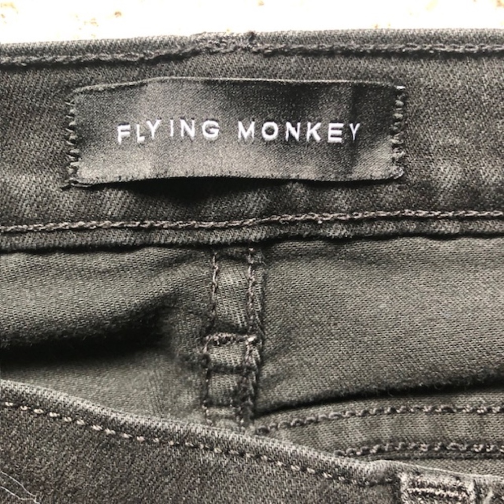 Flying Monkey Distressed Black Jeans Size 27